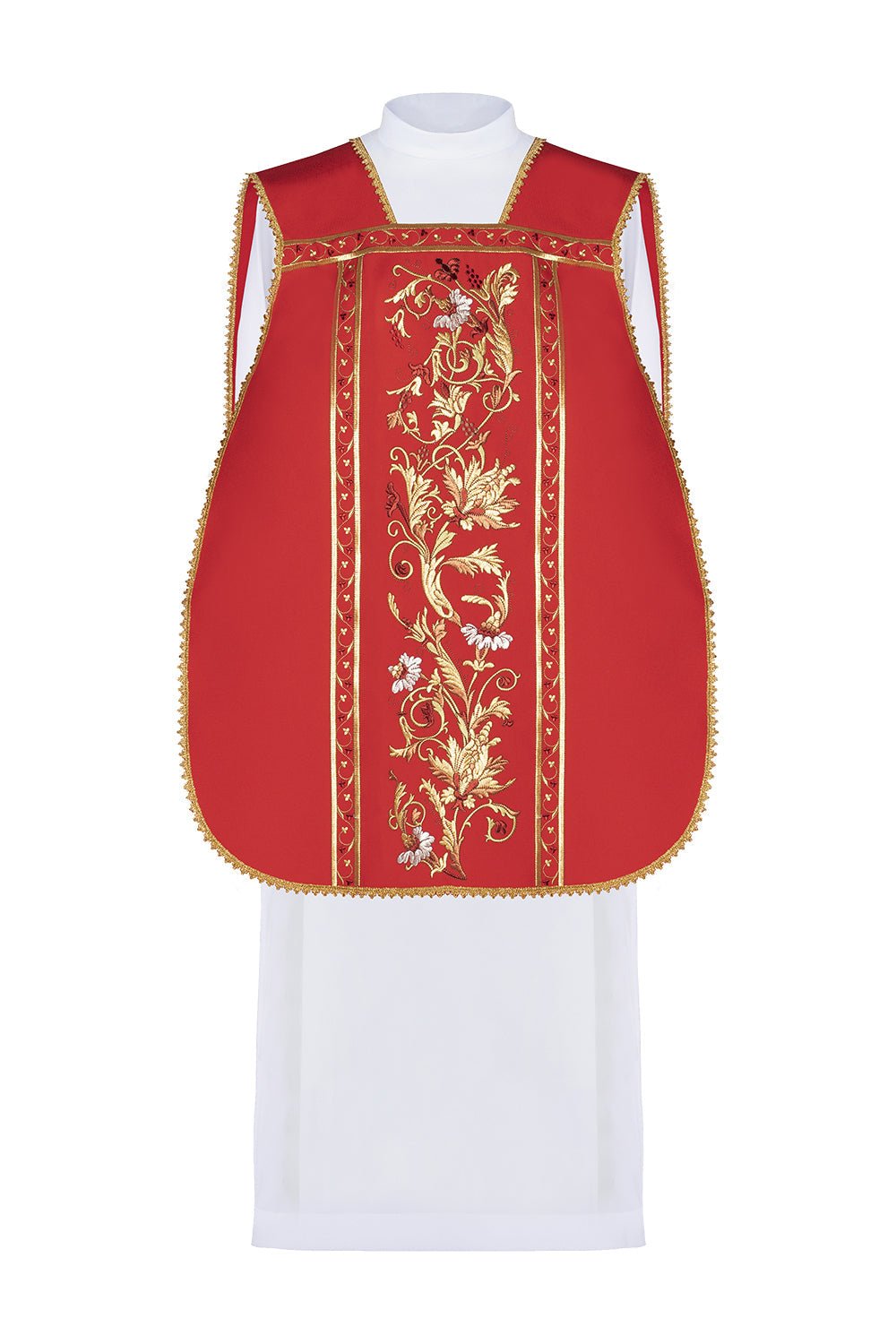 Ornat Rzymski Czerwony Haftowany Kielich Eucharystyczny - alba.pl