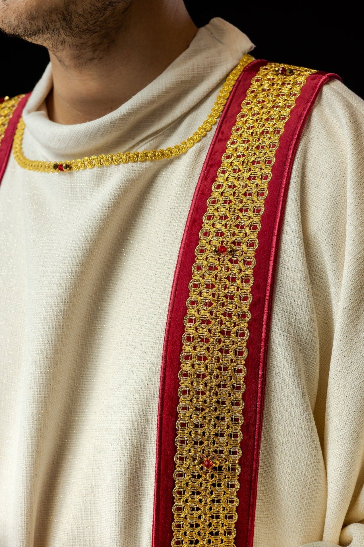 Ręcznie Wykonana Dalmatyka z Kamieniami Naturalnymi - Kolekcja Handmade 1001 - alba.pl
