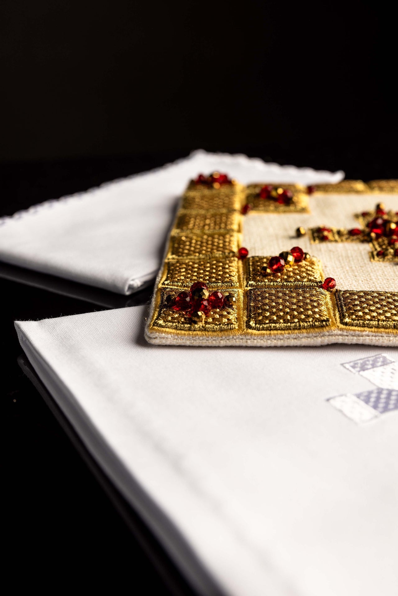 Ręcznie wykonany komplet kielichowy z naturalnymi kamieniami Handmade 5011 - alba.pl