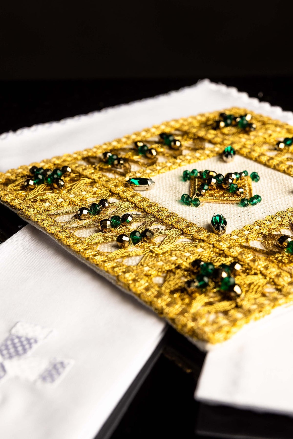 Ręcznie wykonany komplet kielichowy z naturalnymi kamieniami Handmade 5013 - alba.pl