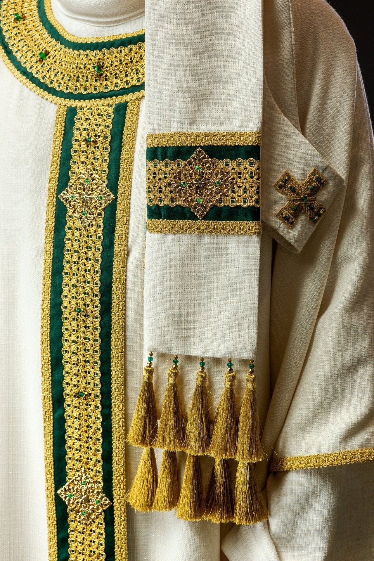 Ręcznie Wykonany Ornat z Kamieniami Naturalnymi Handmade 7001 - alba.pl