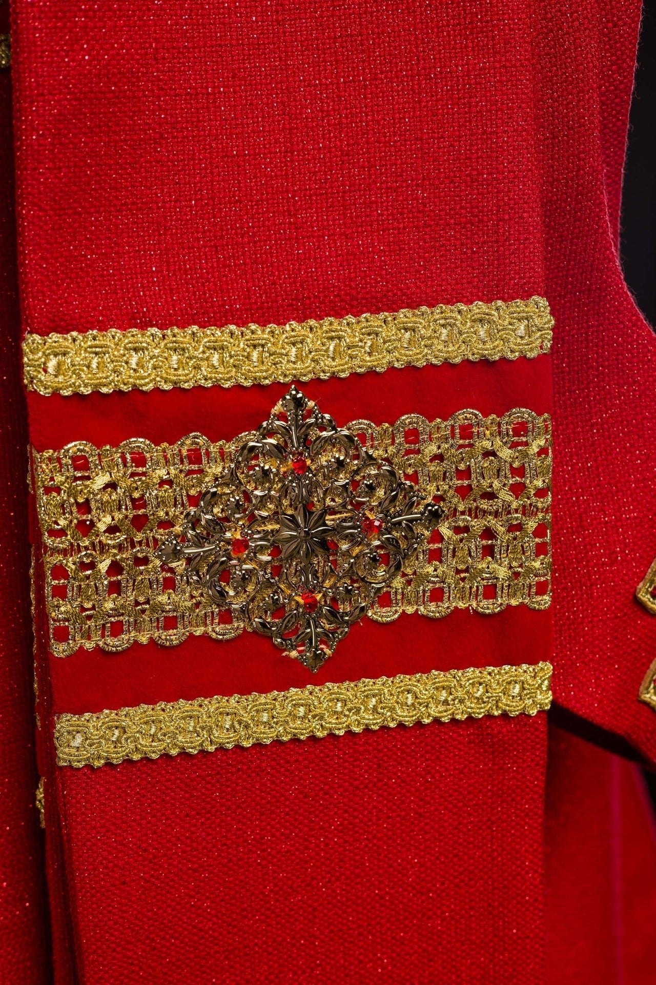 Ręcznie Wykonany Ornat z Kamieniami Naturalnymi Handmade 7001 - alba.pl