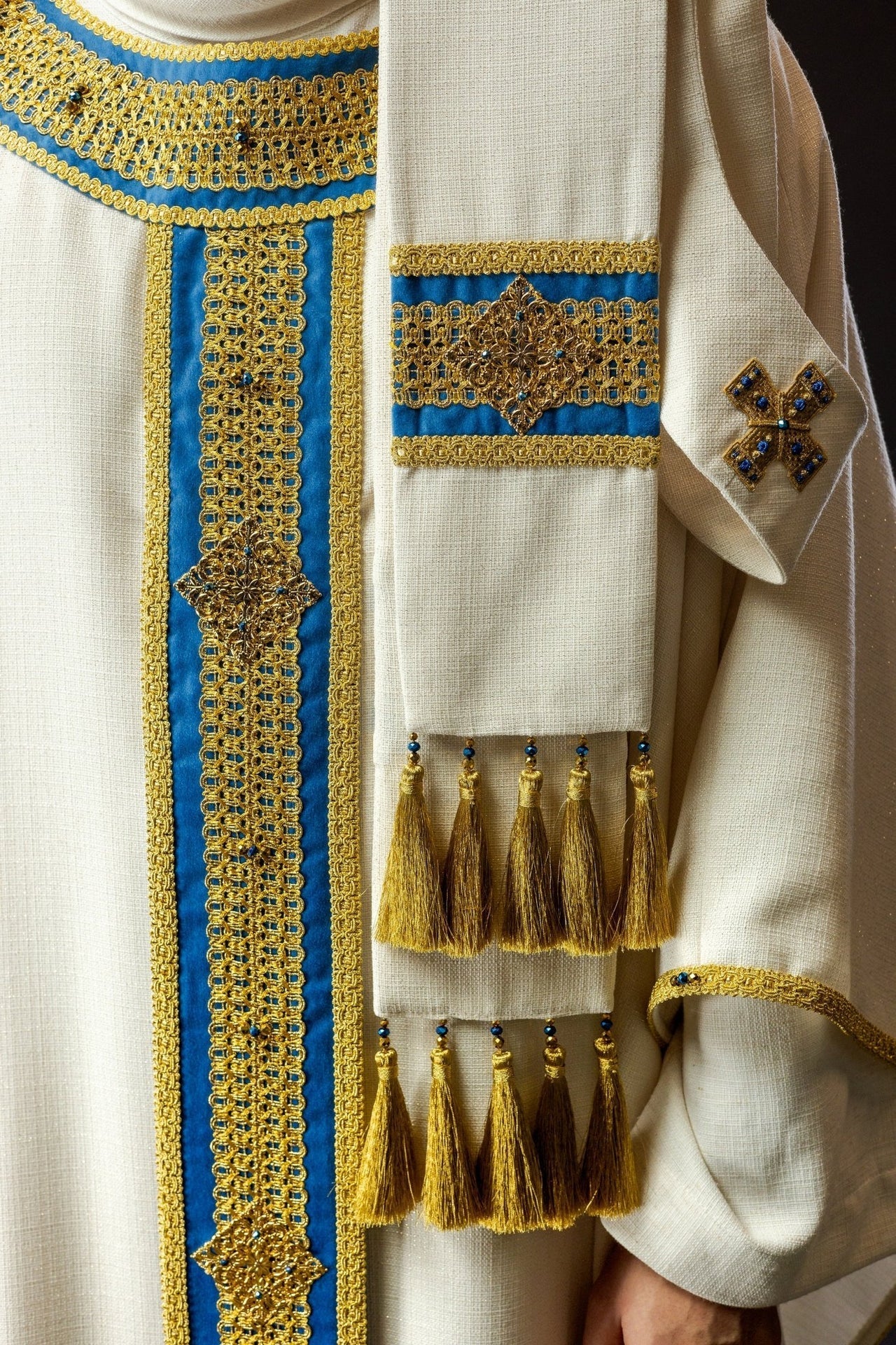 Ręcznie Wykonany Ornat z Kamieniami Naturalnymi Handmade 7001 - alba.pl