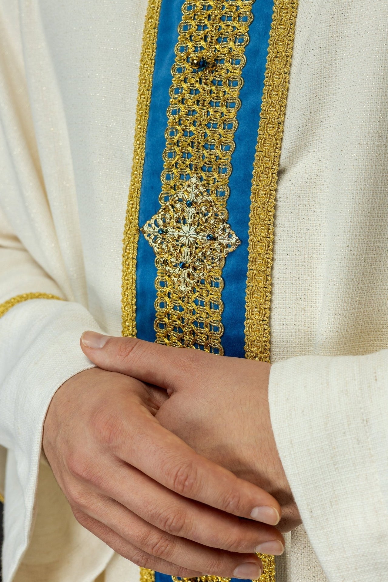 Ręcznie Wykonany Ornat z Kamieniami Naturalnymi Handmade 7001 - alba.pl