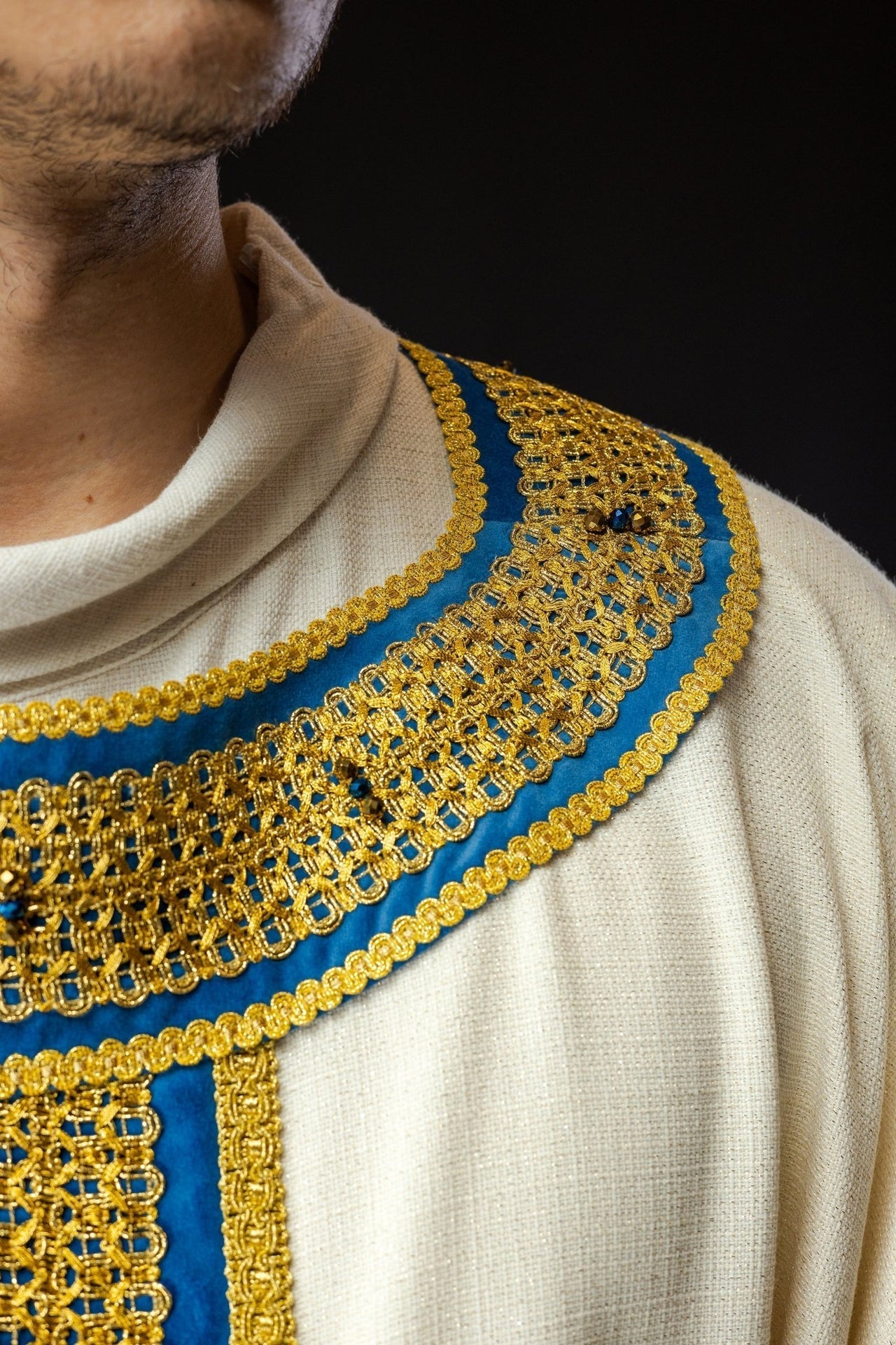 Ręcznie Wykonany Ornat z Kamieniami Naturalnymi Handmade 7001 - alba.pl
