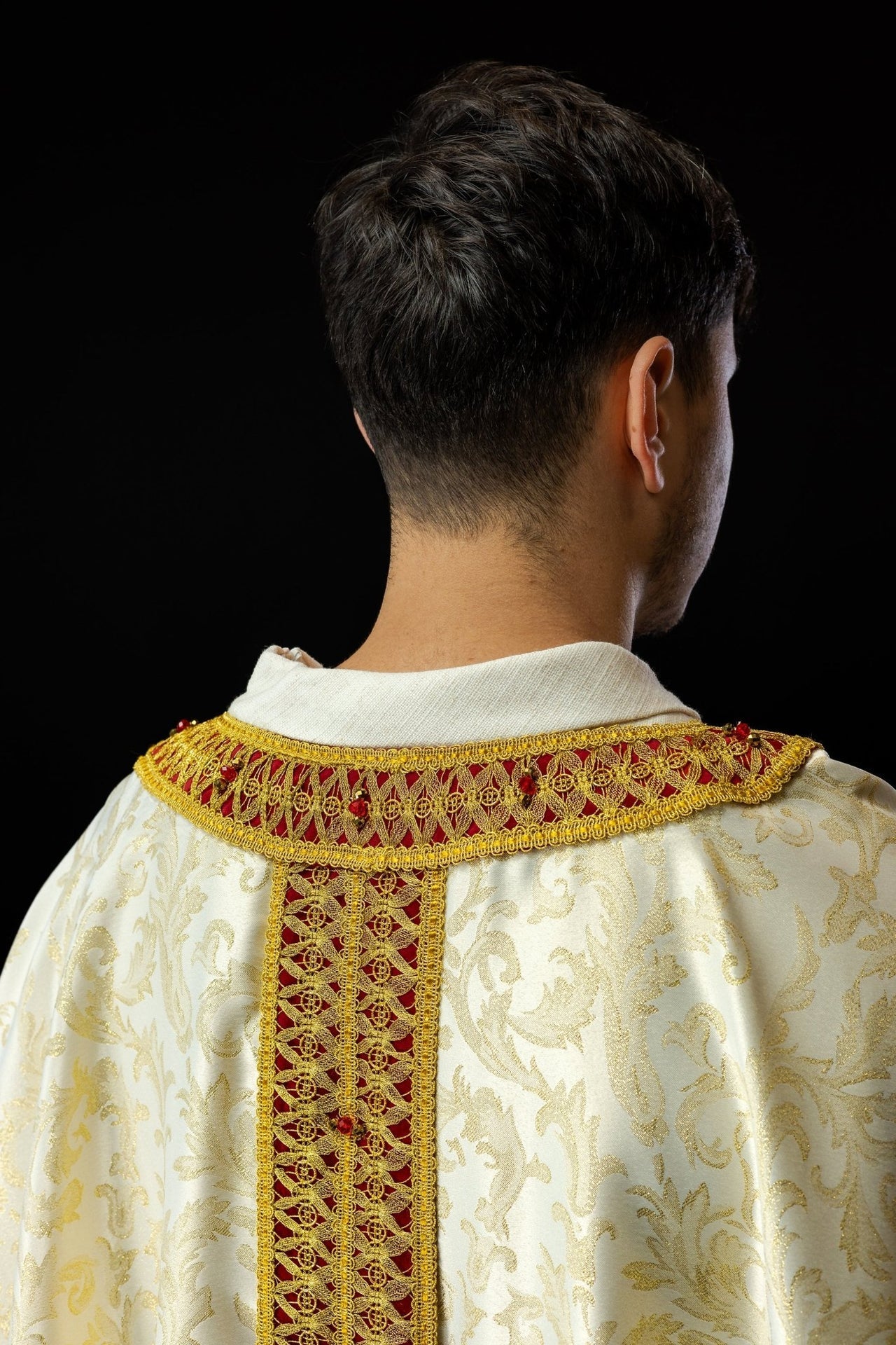 Recznie Wykonany Ornat z Kamieniami Naturalnymi Handmade 7009 - alba.pl