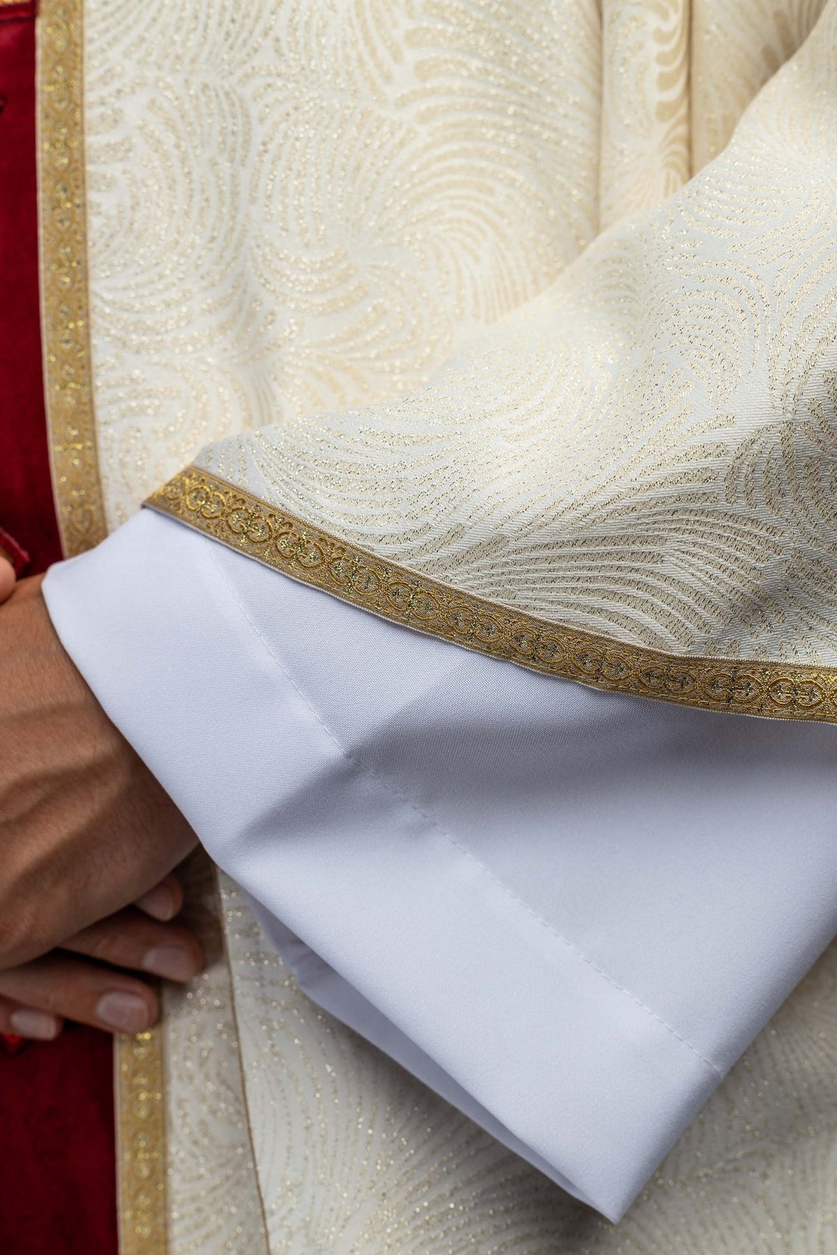 Ręcznie wykonany ornat z naturalnymi kamieniami Handmade 7012 - alba.pl
