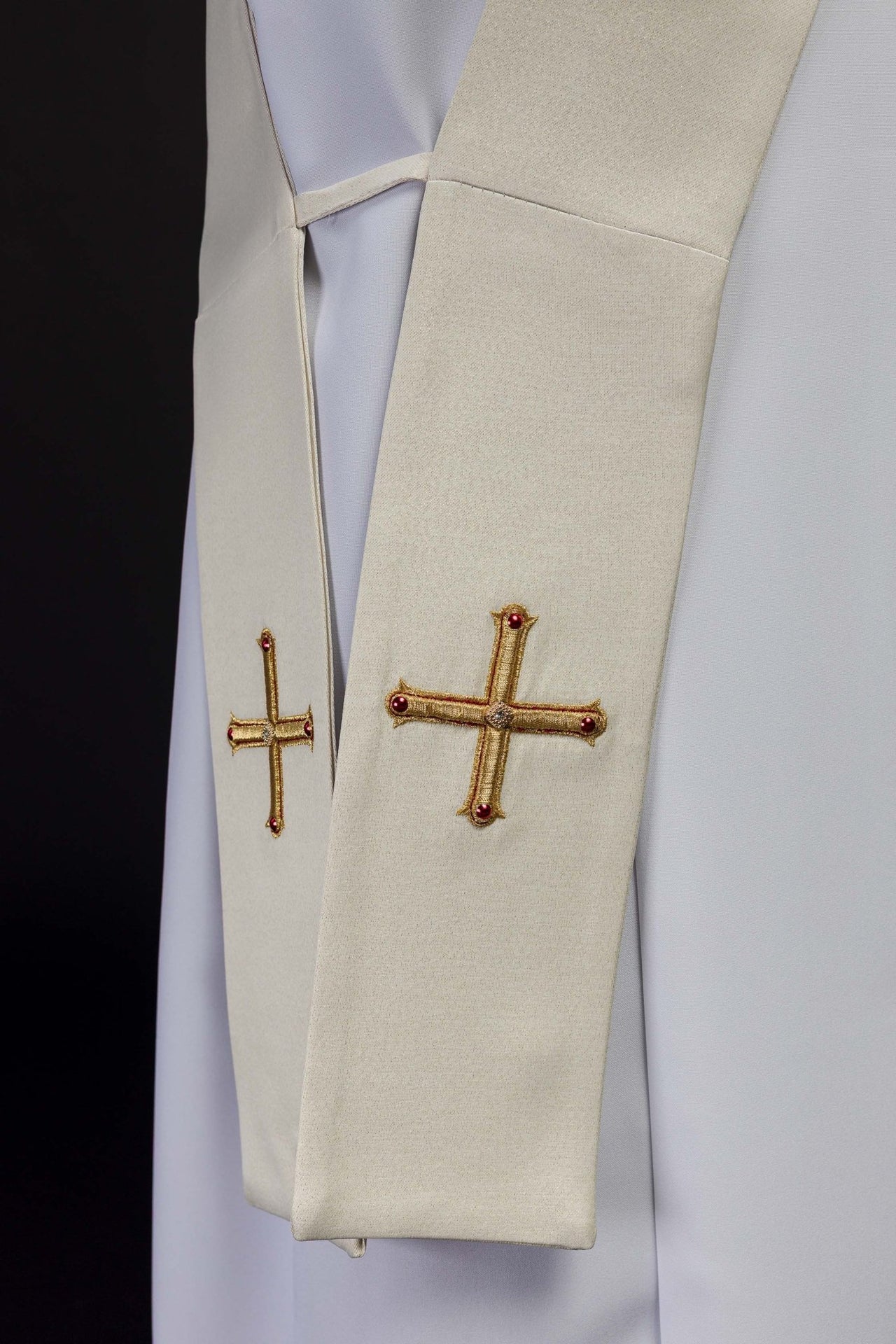 Stuła Diakońska Haftowana Krzyżem LE/2210 Elegancka Liturgia - alba.pl