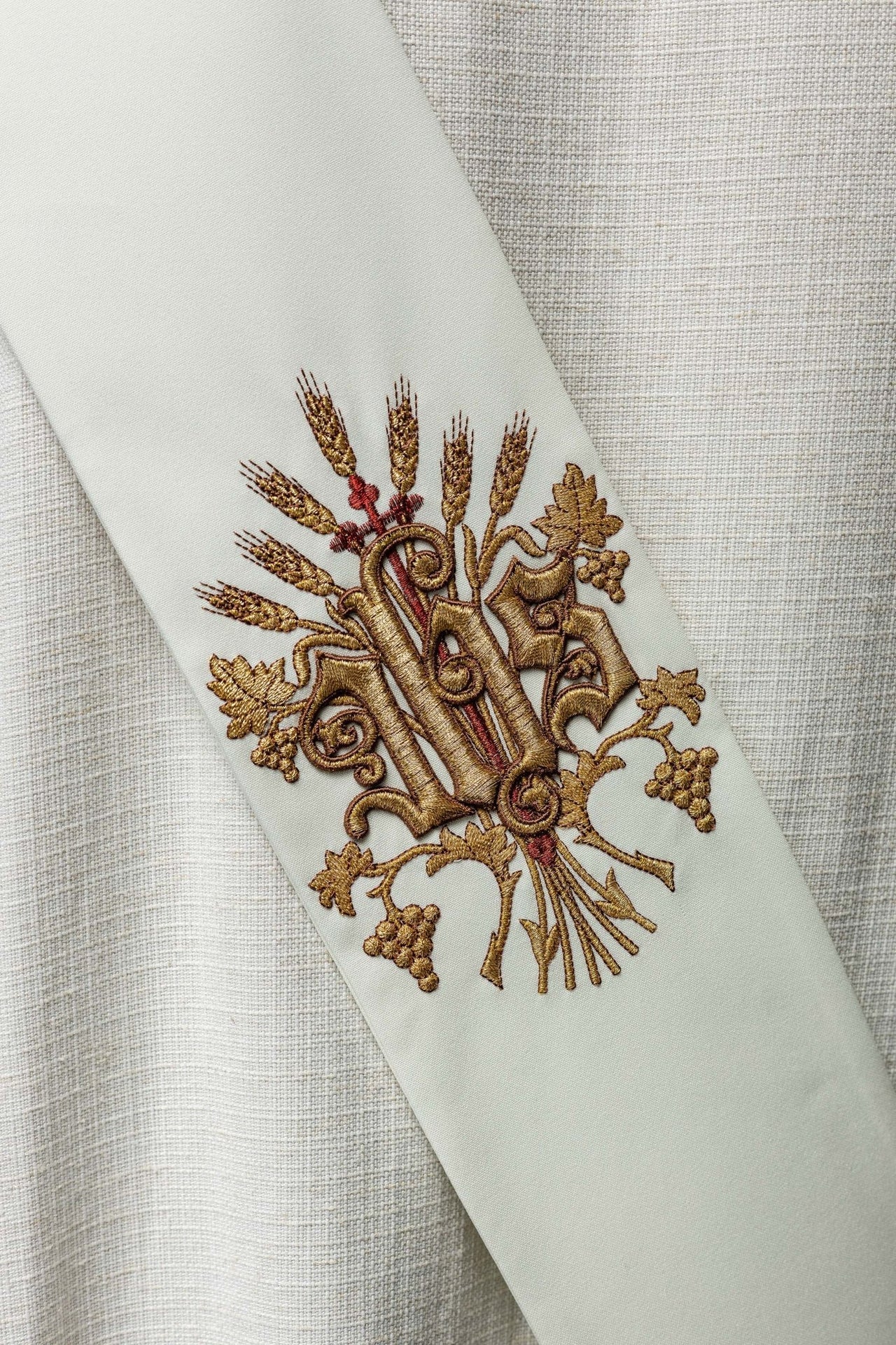 Stuła Diakońska Haftowana Winogrona i Krzyż - Polska Produkcja - alba.pl