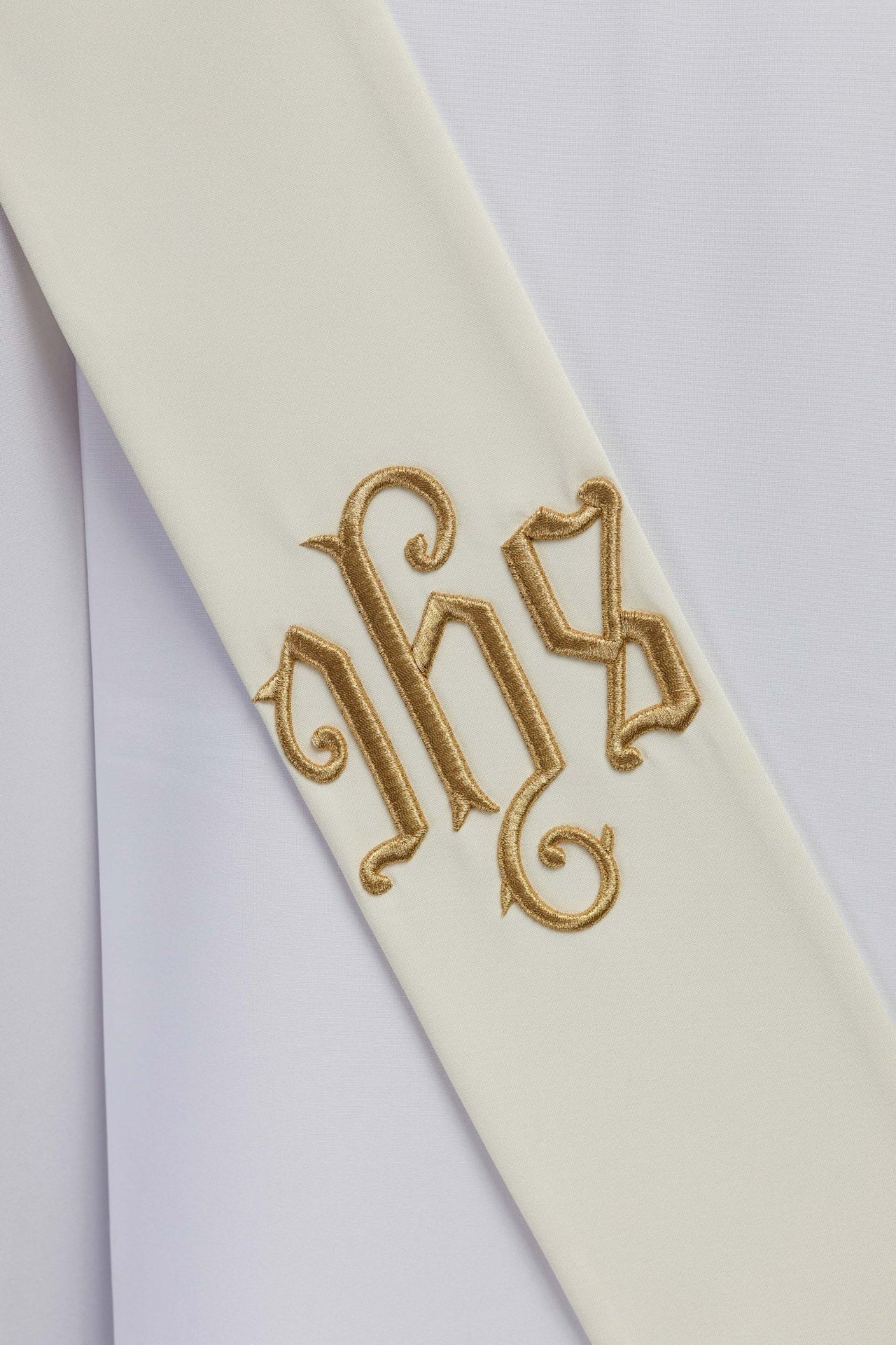 Stuła Diakońska z Haftowanym Symbolem IHS - Elegancka Liturgia - alba.pl