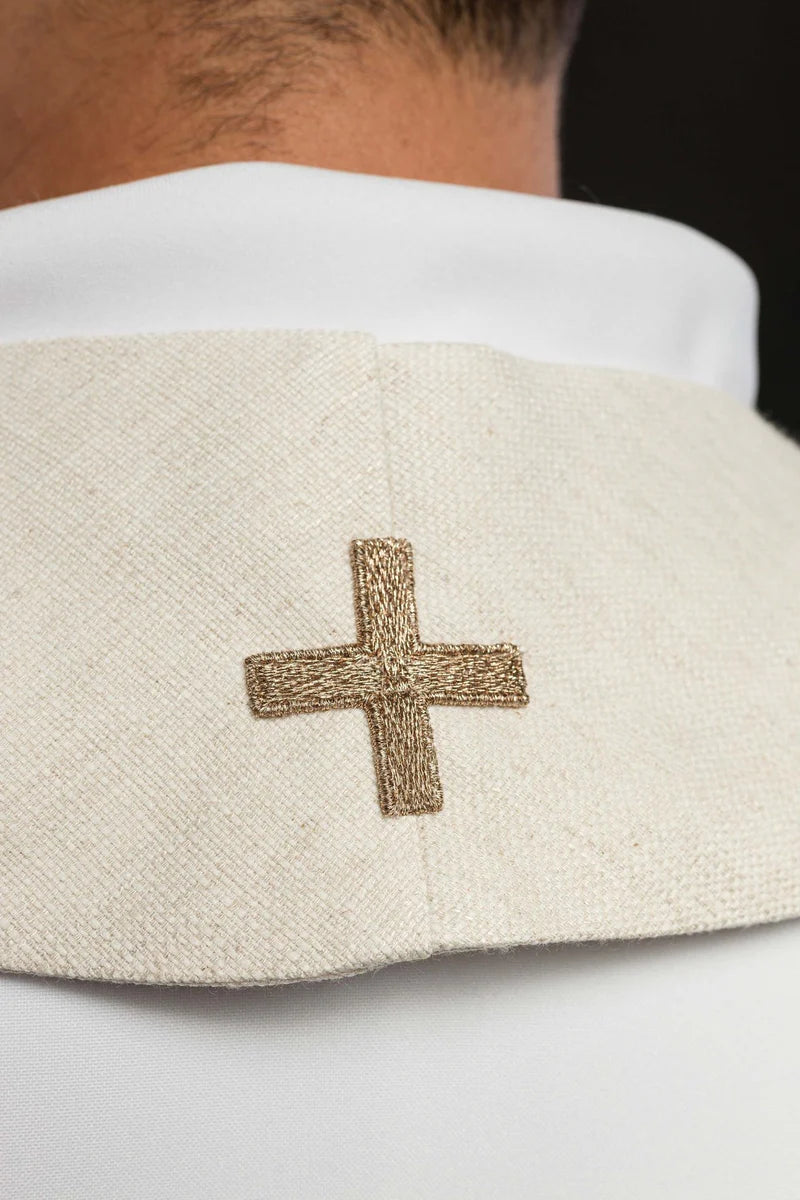Stuła Haftowana Jezus Dobry Pasterz Ecru Elegancka
