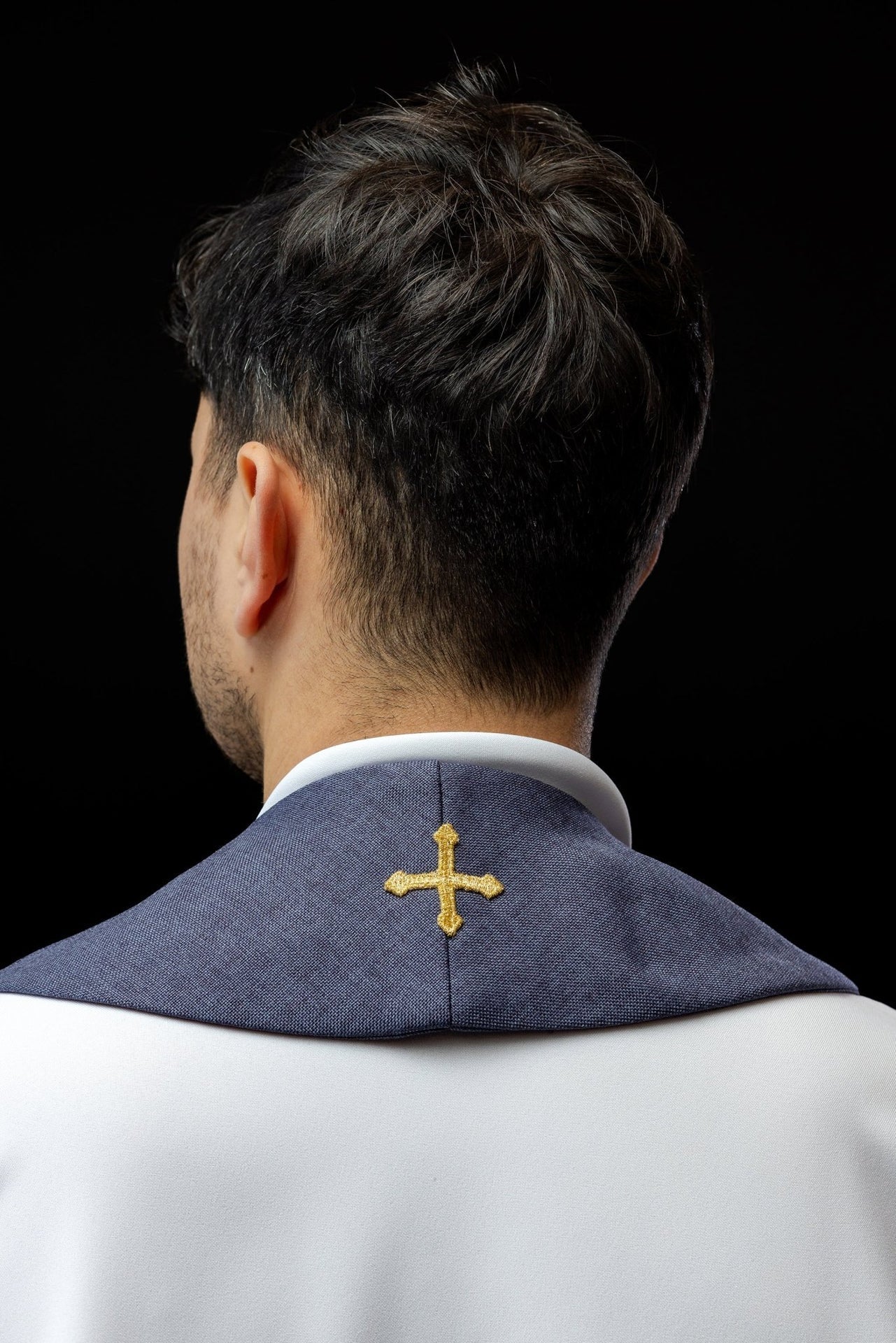 Stuła Haftowana z Krzyżami Fioletowa - Elegancka Liturgia - alba.pl