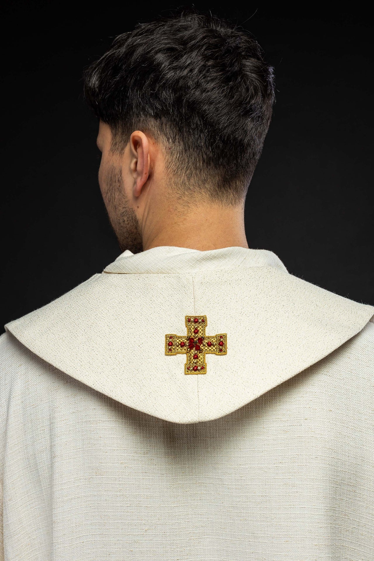 Stuła Liturgiczna Ręcznie Wykonana z Kamieniami i Kryształkami - alba.pl
