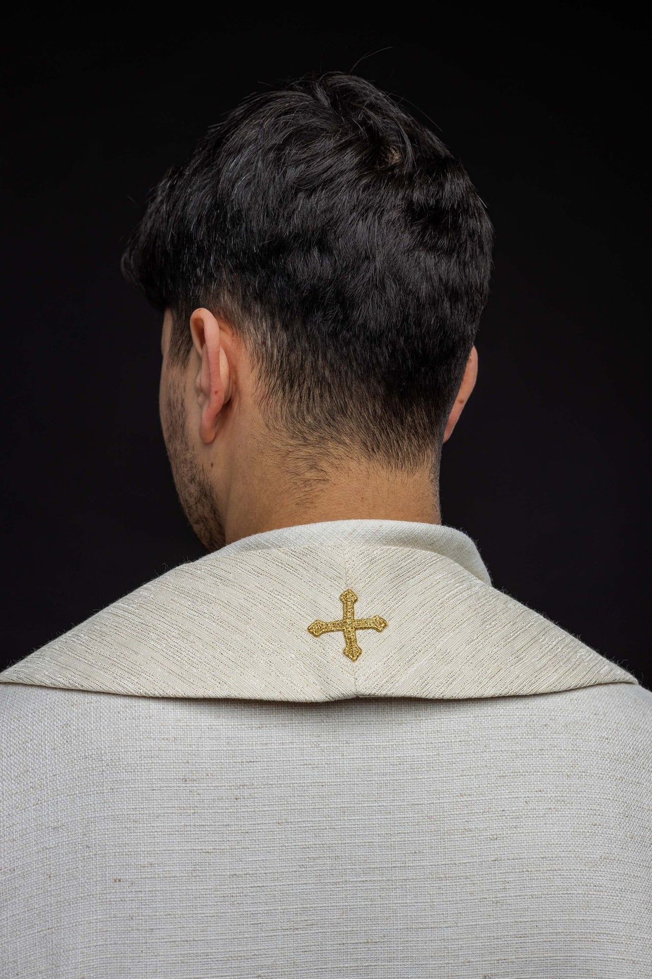 Stuła Liturgiczna z Haftem Kielicha i PAX - Elegancka Szata Kapłańska - alba.pl