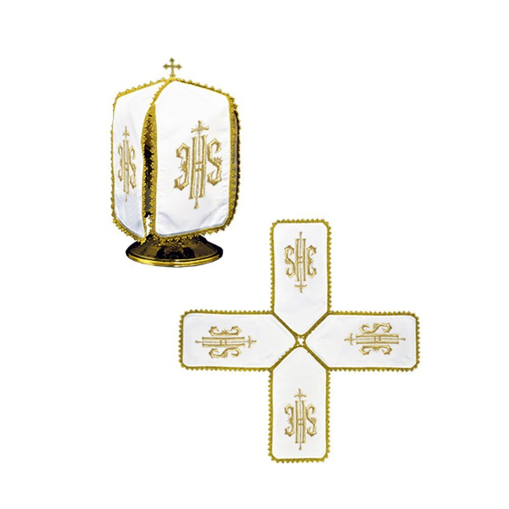 Welon na Puszkę IHS Złota Koronka - Elegancki i Liturgiczny - alba.pl