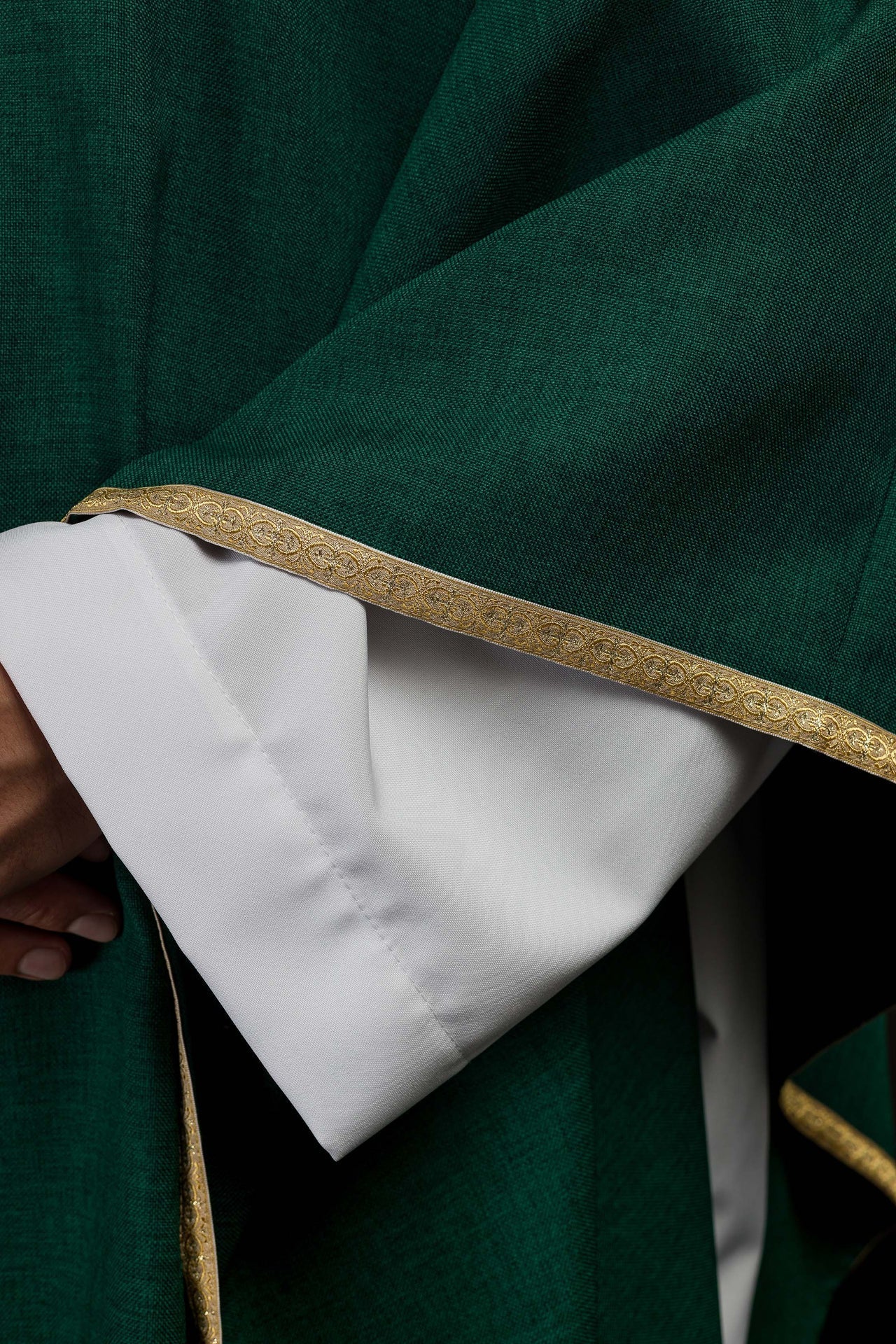 Zielony Ornat Liturgiczny Złoty Haft IHS - Polski Producent - alba.pl
